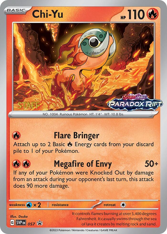 Chi-Yu - 057 (Prerelease) [Staff] - 057 Promo SV: Scarlet & Violet Promo Cards