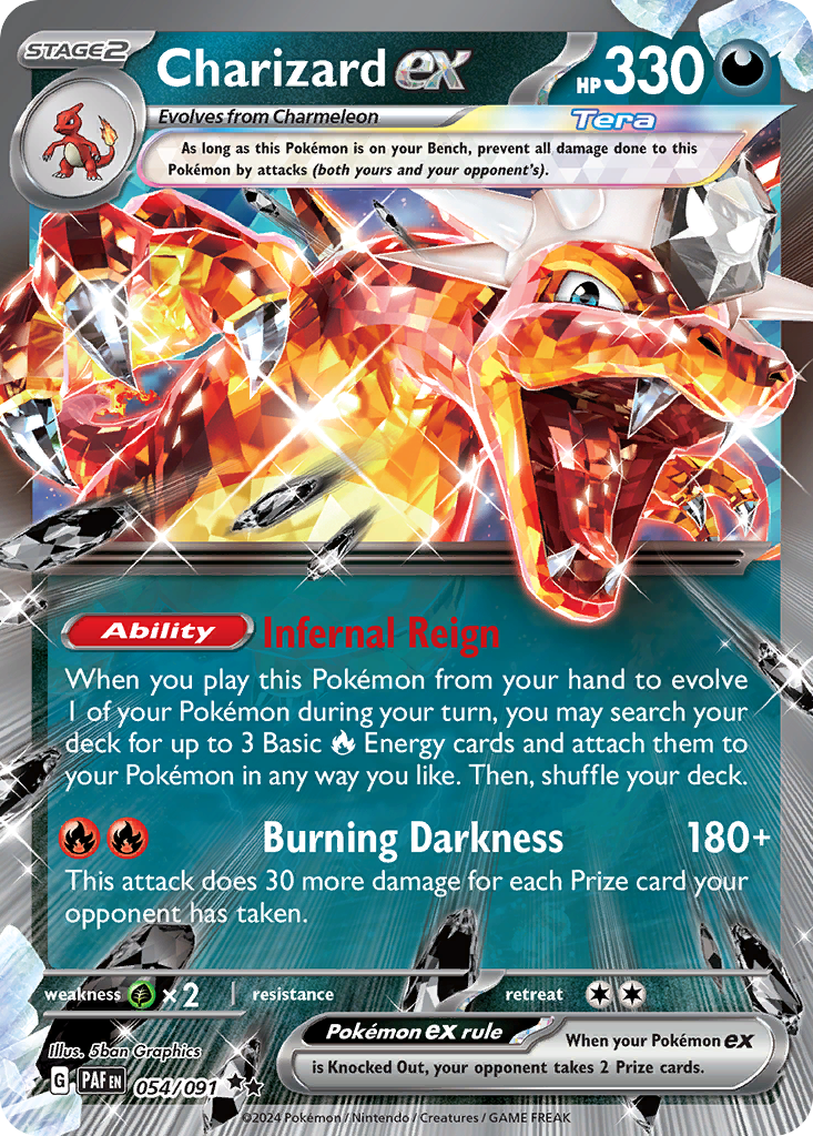 Charizard ex 054/091 Double Rare Paldean Fates