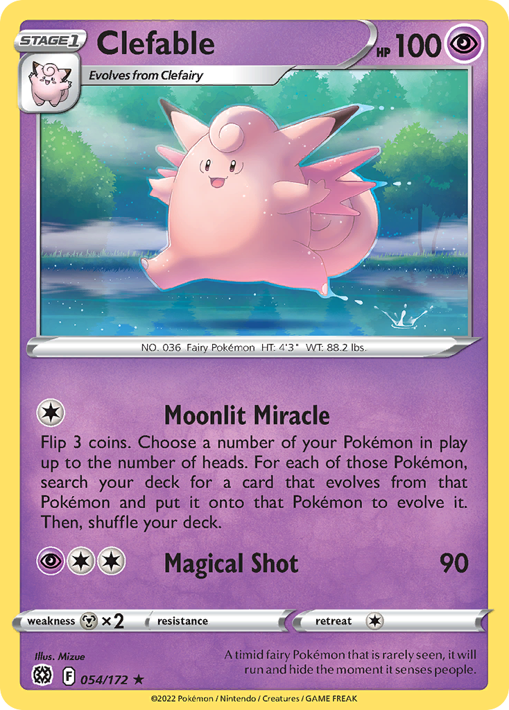 Clefable 054/172 Rare Brilliant Stars