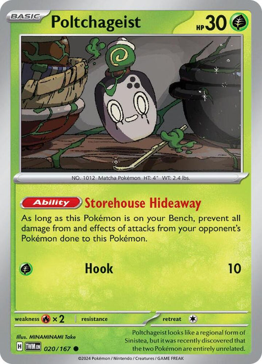 Poltchageist - 020/167 020/167 Common Twilight Masquerade Pokémon card