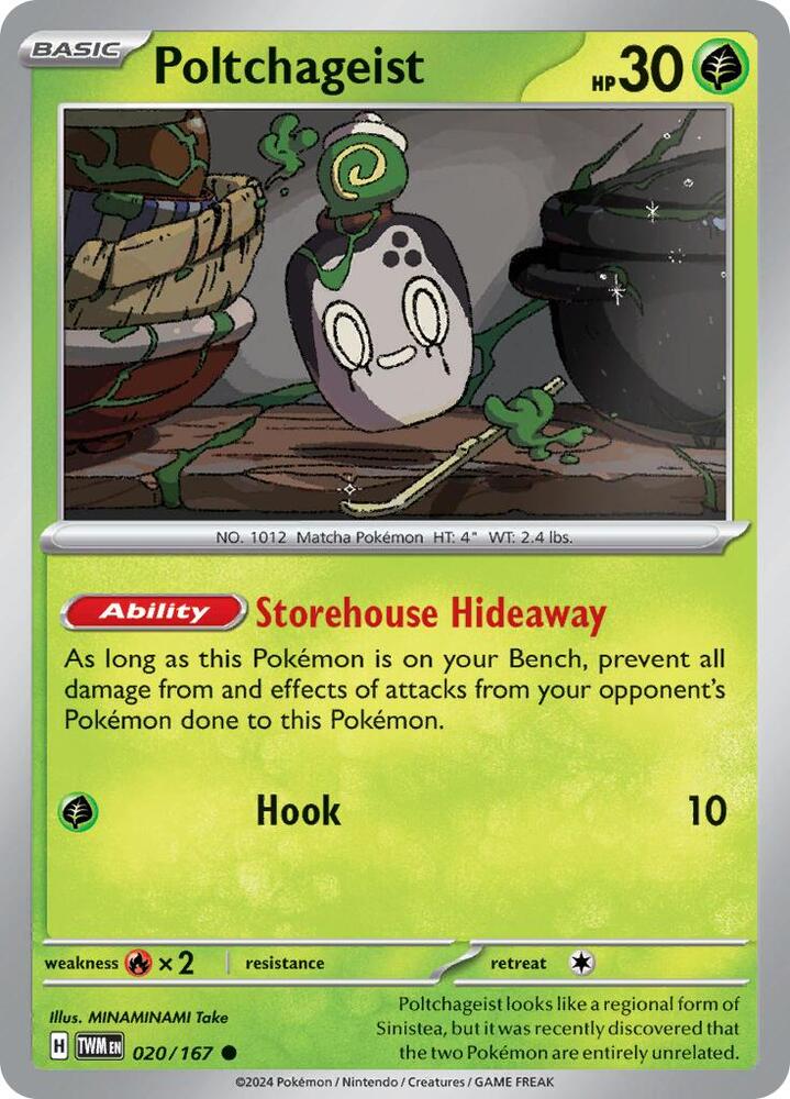 Poltchageist - 020/167 020/167 Common Twilight Masquerade Pokémon card