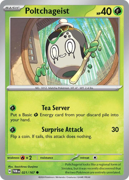 Poltchageist - 021/167 021/167 Common Twilight Masquerade Pokémon card