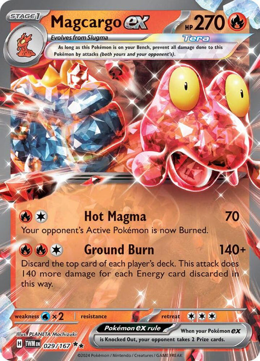 Magcargo ex - 029/167 029/167 Double Rare Twilight Masquerade Pokémon card