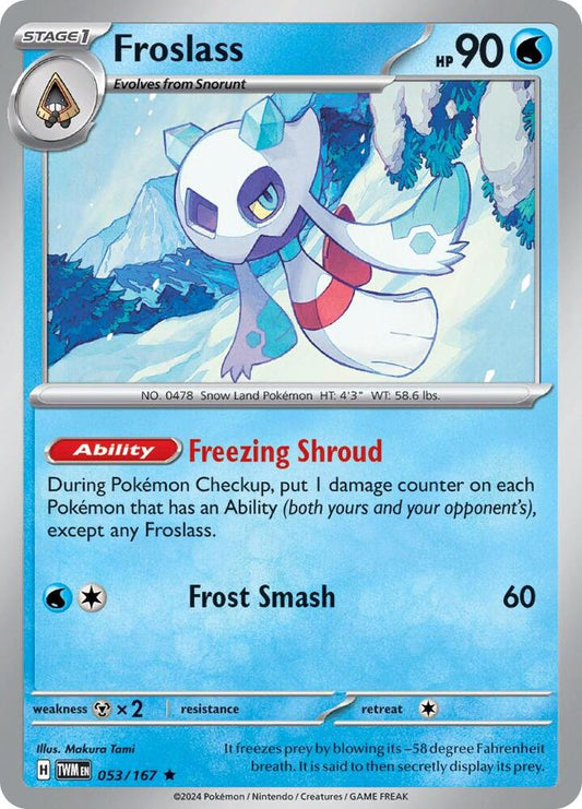 Froslass - 053/167 053/167 Rare Twilight Masquerade Pokémon card
