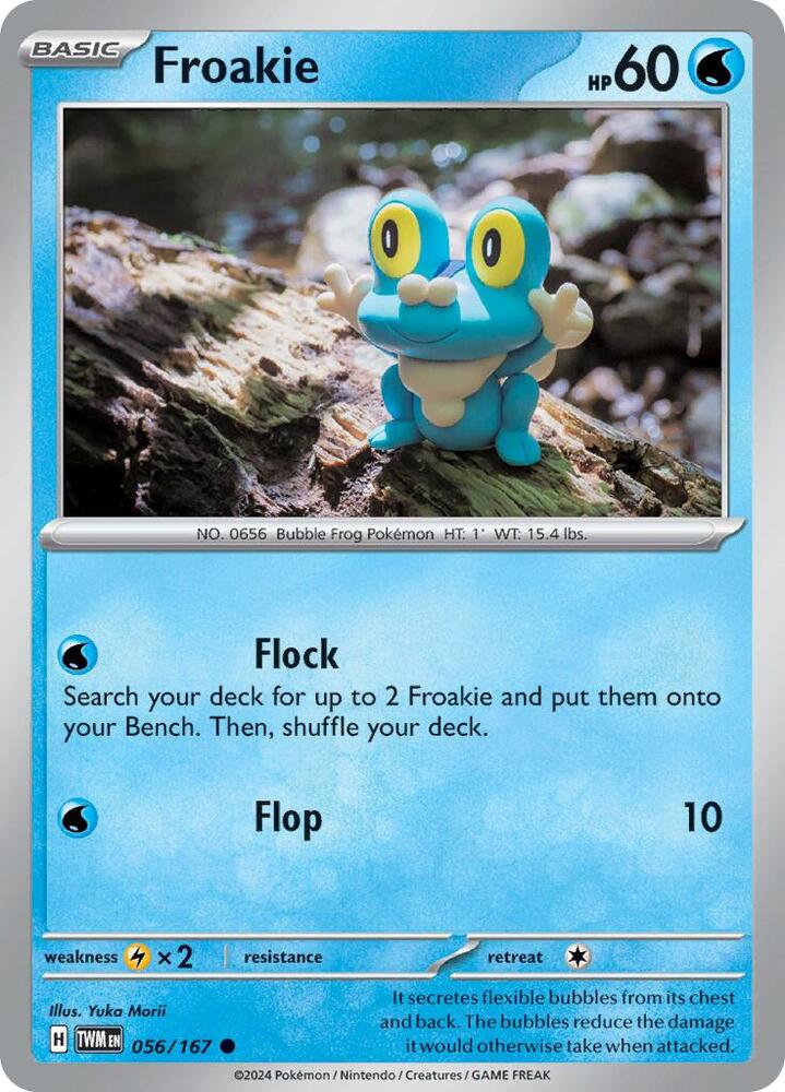 Froakie 056/167 Common Twilight Masquerade Pokémon card