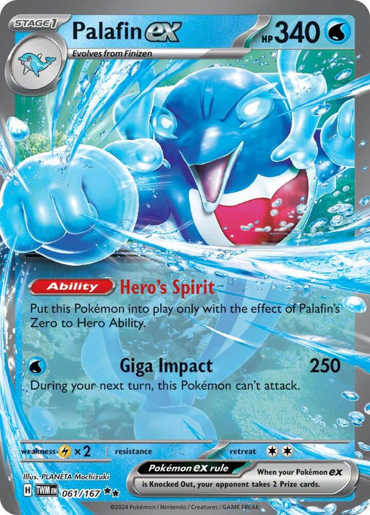 Palafin ex - 061/167 061/167 Double Rare Twilight Masquerade Pokémon card