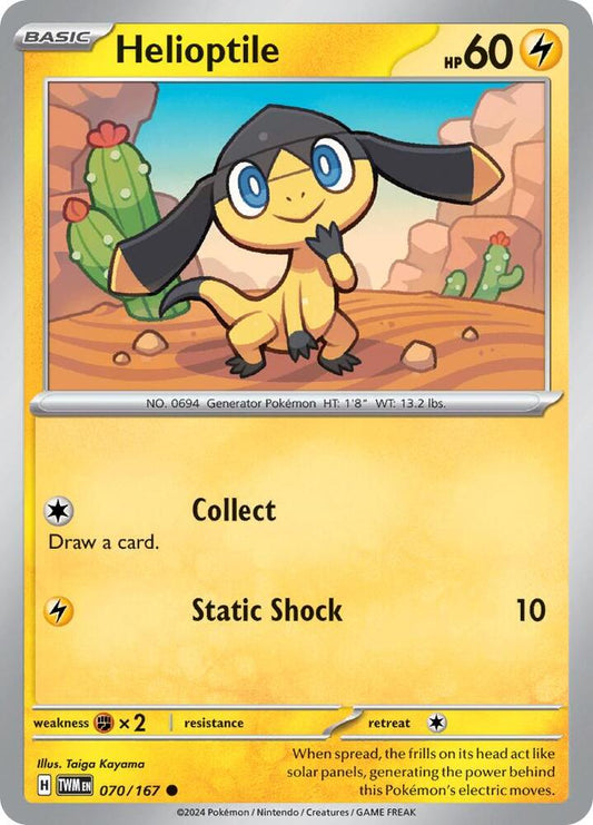 Helioptile 070/167 Common Twilight Masquerade Pokémon card