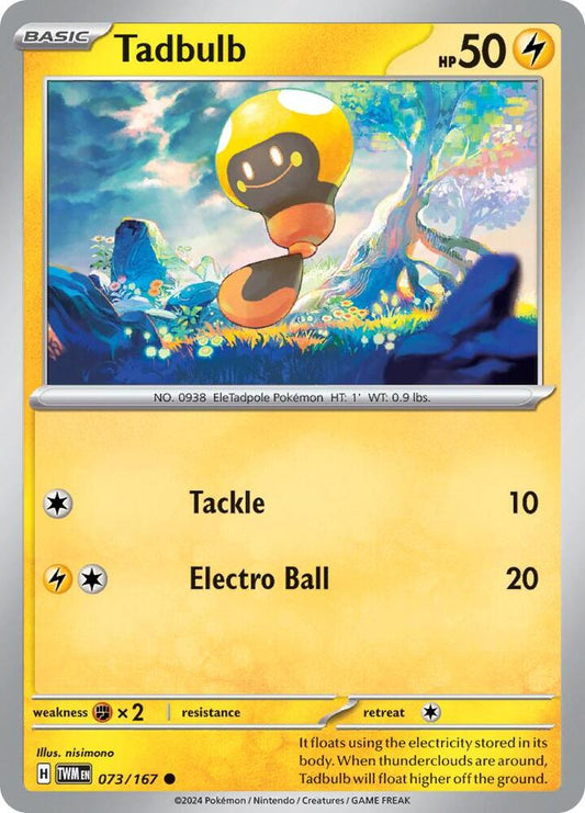 Tadbulb 073/167 Common Twilight Masquerade Pokémon card