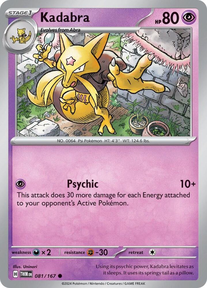 Kadabra - 081/167 Common SV06: Twilight Masquerade