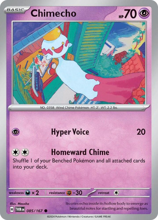 Chimecho - 085/167 085/167 Common Twilight Masquerade Pokémon card