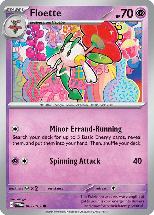 Floette 087/167 Common Twilight Masquerade Pokémon card