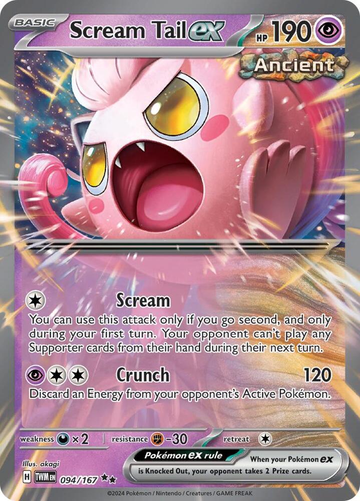 Scream Tail ex - 094/167 094/167 Double Rare Twilight Masquerade Pokémon card