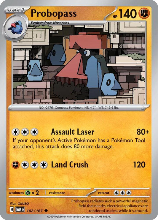 Probopass - 102/167 102/167 Uncommon Twilight Masquerade Pokémon card