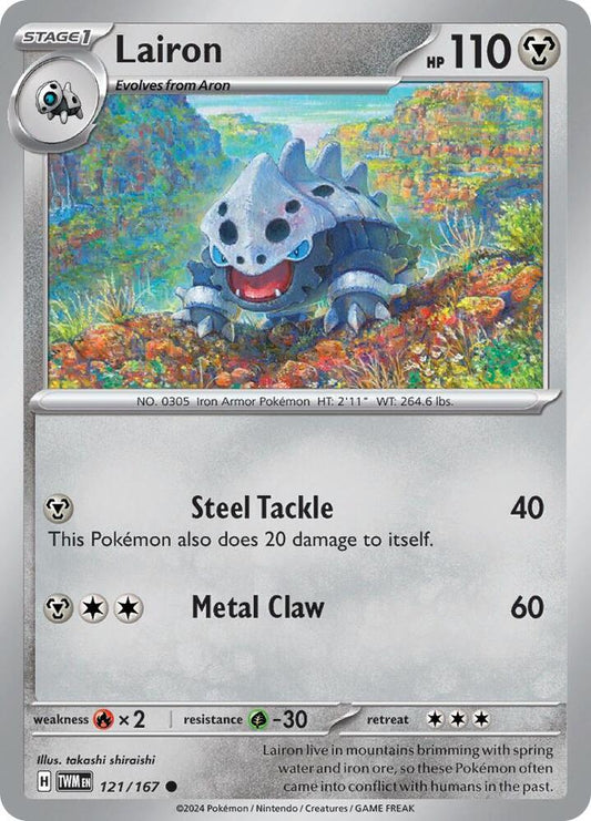 Lairon - 121/167 121/167 Common Twilight Masquerade Pokémon card