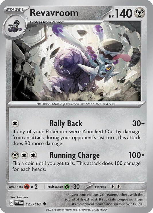 Revavroom 125/167 Uncommon Twilight Masquerade Pokémon card