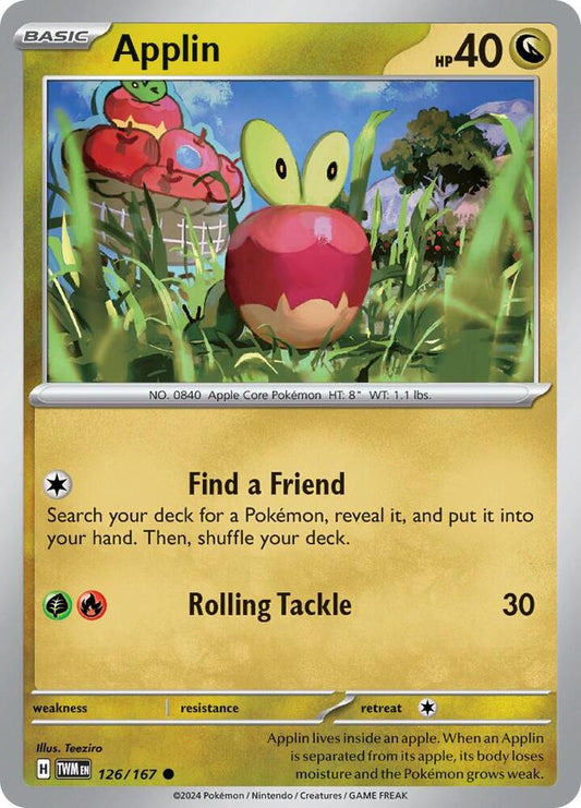 Applin - 126/167 126/167 Common Twilight Masquerade Pokémon card