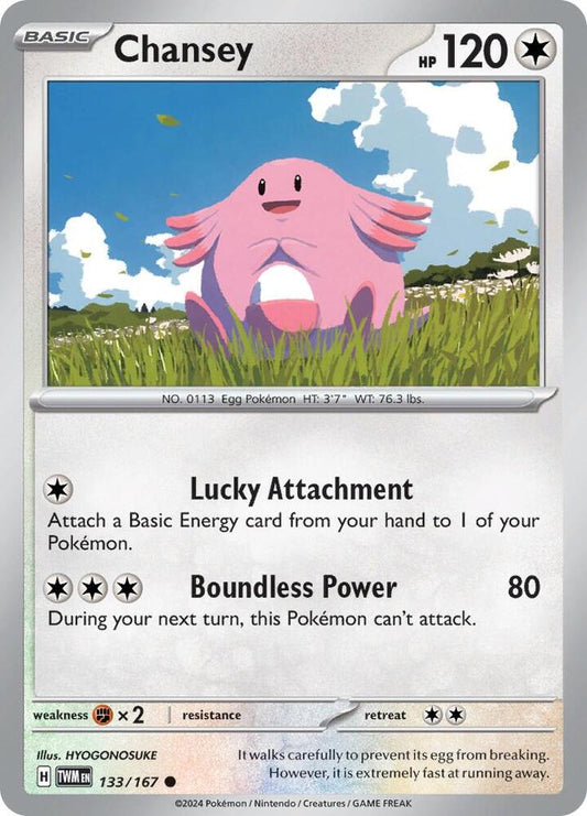 Chansey - 133/167 133/167 Common Twilight Masquerade Pokémon card