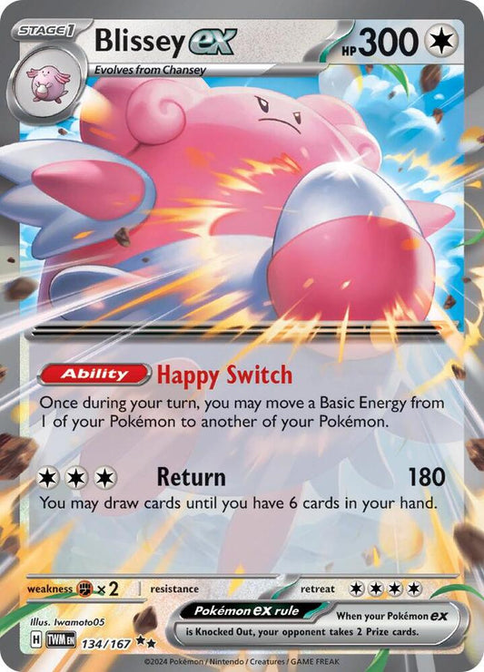 Blissey ex - 134/167 134/167 Double Rare Twilight Masquerade Pokémon card