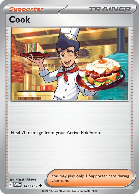 Cook 147/167 Uncommon Twilight Masquerade Pokémon card