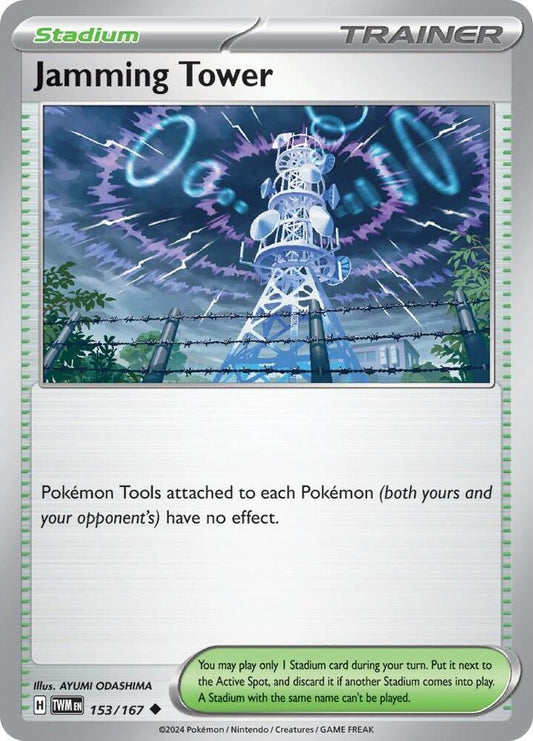 Jamming Tower 153/167 Uncommon Twilight Masquerade Pokémon card