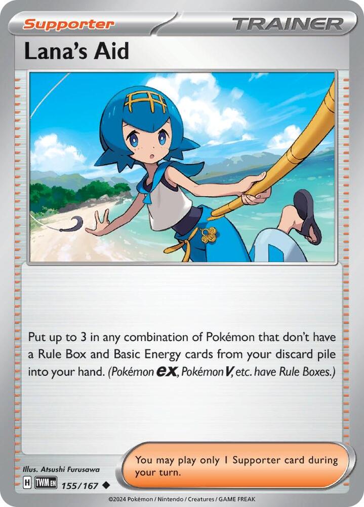 Lana's Aid - 155/167 155/167 Uncommon Twilight Masquerade Pokémon card