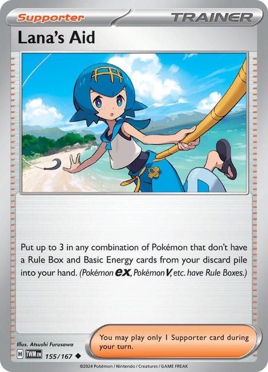 Lana's Aid - 155/167 155/167 Uncommon Twilight Masquerade Pokémon card