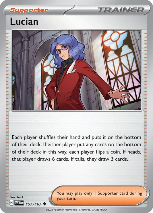 Lucian - 157/167 157/167 Uncommon Twilight Masquerade Pokémon card