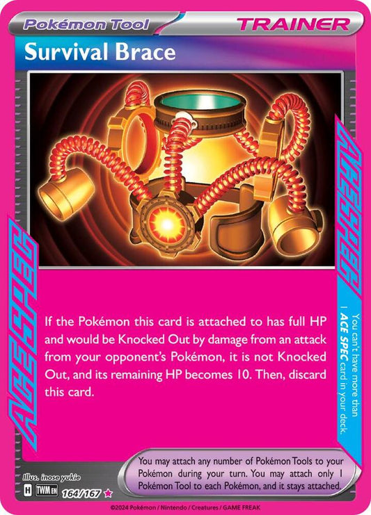 Survival Brace 164/167 ACE SPEC Rare Twilight Masquerade Pokémon card