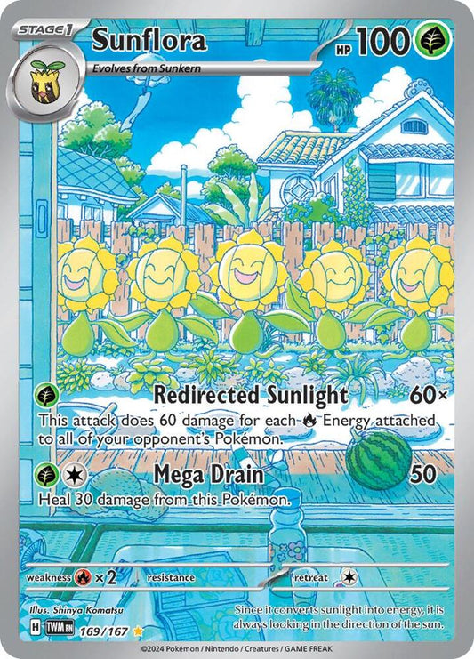 Sunflora - 169/167 169/167 Illustration Rare Twilight Masquerade Pokémon card