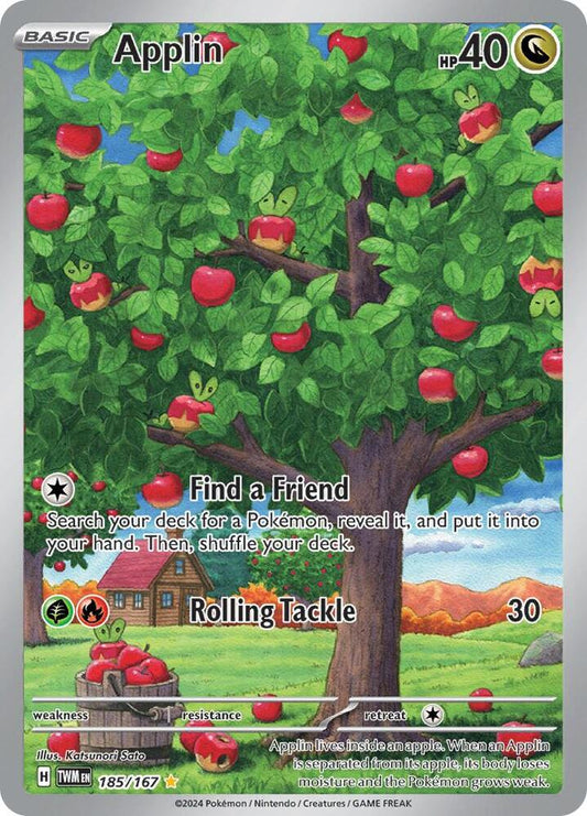 Applin - 185/167 Illustration Rare SV06: Twilight Masquerade