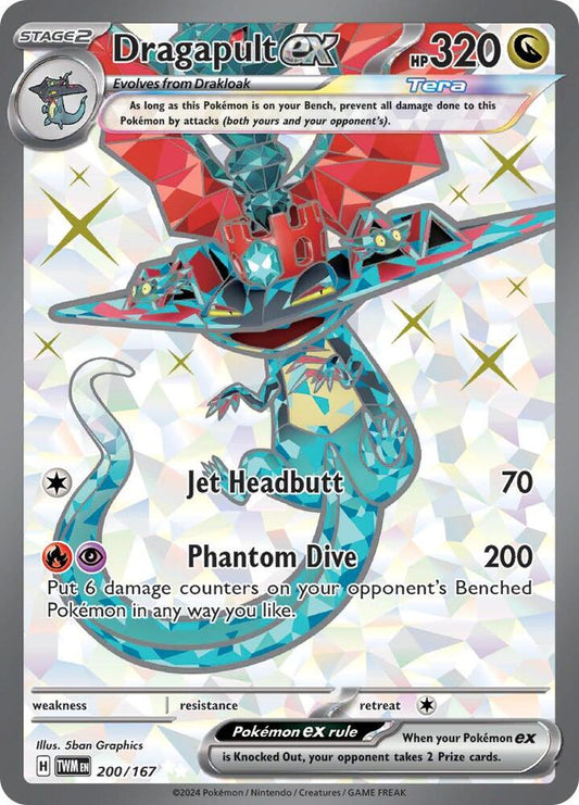 Dragapult ex - 200/167 200/167 Ultra Rare Twilight Masquerade Pokémon card