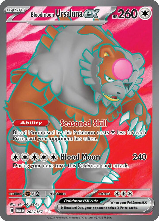 Bloodmoon Ursaluna ex - 202/167 202/167 Ultra Rare Twilight Masquerade Pokémon card