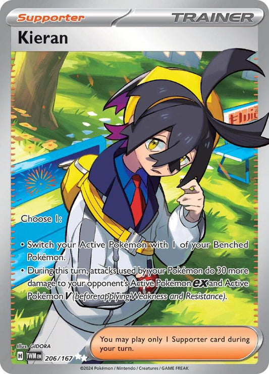 Kieran - 206/167 206/167 Ultra Rare Twilight Masquerade Pokémon card
