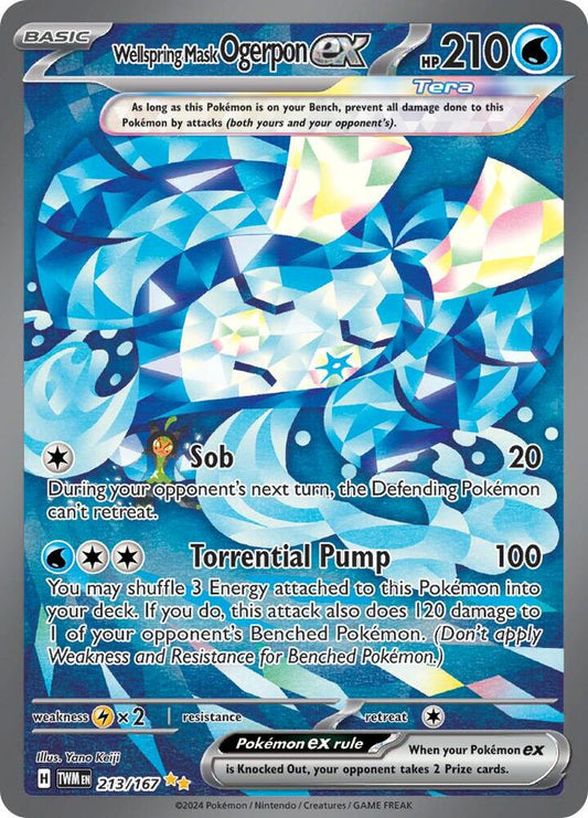 Wellspring Mask Ogerpon ex - 213/167 213/167 Special Illustration Rare Twilight Masquerade Pokémon card
