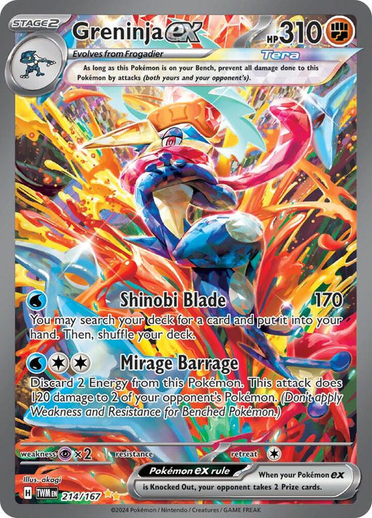 Greninja ex - 214/167 214/167 Special Illustration Rare Twilight Masquerade Pokémon card