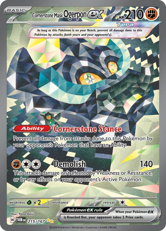 Cornerstone Mask Ogerpon ex - 215/167 215/167 Special Illustration Rare Twilight Masquerade Pokémon card