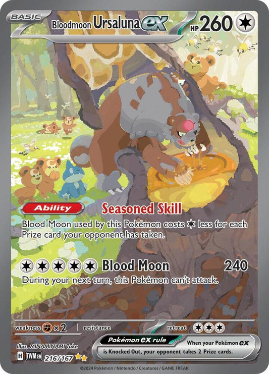 Bloodmoon Ursaluna ex - 216/167 216/167 Special Illustration Rare Twilight Masquerade Pokémon card