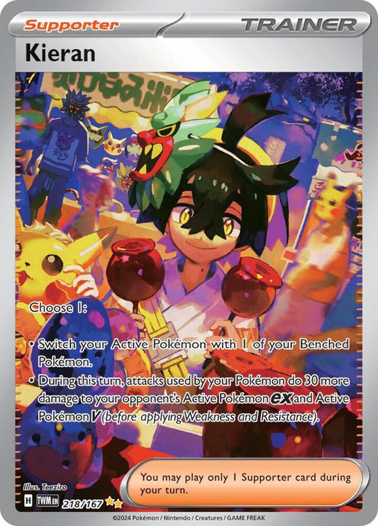 Kieran - 218/167 218/167 Special Illustration Rare Twilight Masquerade Pokémon card
