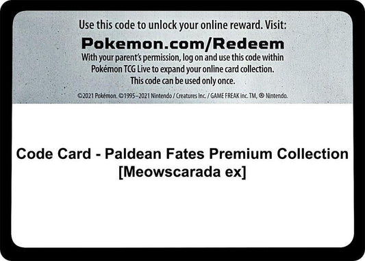 Code Card - Paldean Fates Premium Collection [Meowscarada ex] - Code Card SV: Paldean Fates