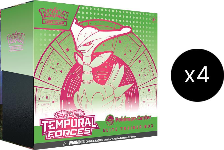 Temporal Forces Pokemon Center Elite Trainer Box Case (Exclusive) [Iron Leaves] Pokémon card