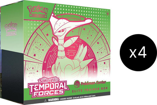Temporal Forces Pokemon Center Elite Trainer Box Case (Exclusive) [Iron Leaves] Pokémon card