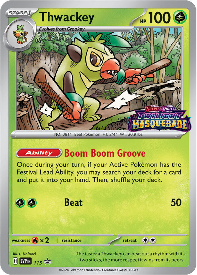 Thwackey - 115 115 Promo Scarlet & Violet Promo Cards Pokémon card