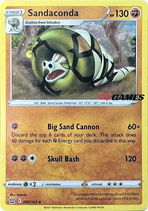 Sandaconda - 082/163 (EB Games Exclusive) 082/163 Promo Miscellaneous Cards & Products Pokémon card