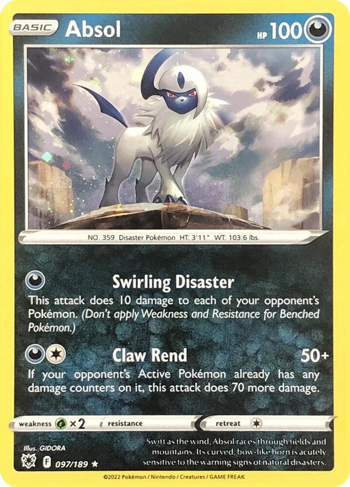 Absol - 097/189 (Cosmos Holo) Rare Miscellaneous Cards & Products