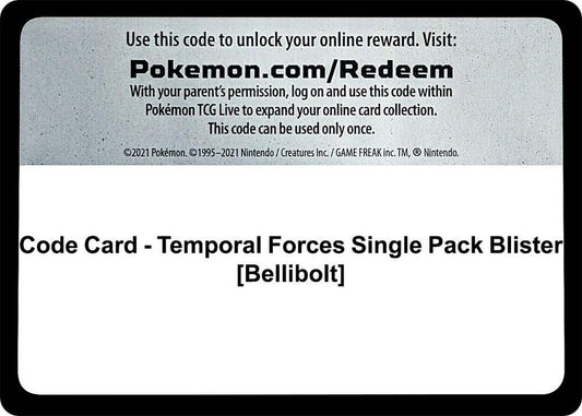 Code Card - Temporal Forces Single Pack Blister [Bellibolt] Code Card Pokémon card