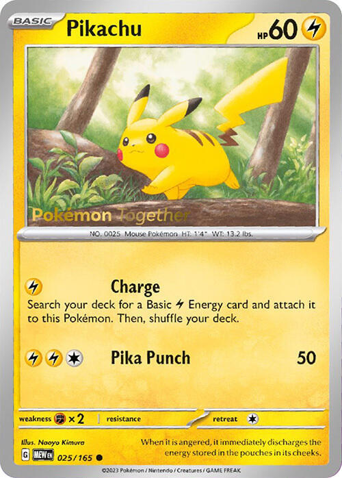 Pikachu - 025/165 (Pokemon Together) 025/165 Promo Miscellaneous Cards & Products Pokémon card