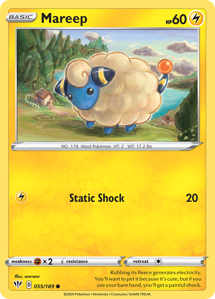 Mareep 055/189 Common Darkness Ablaze