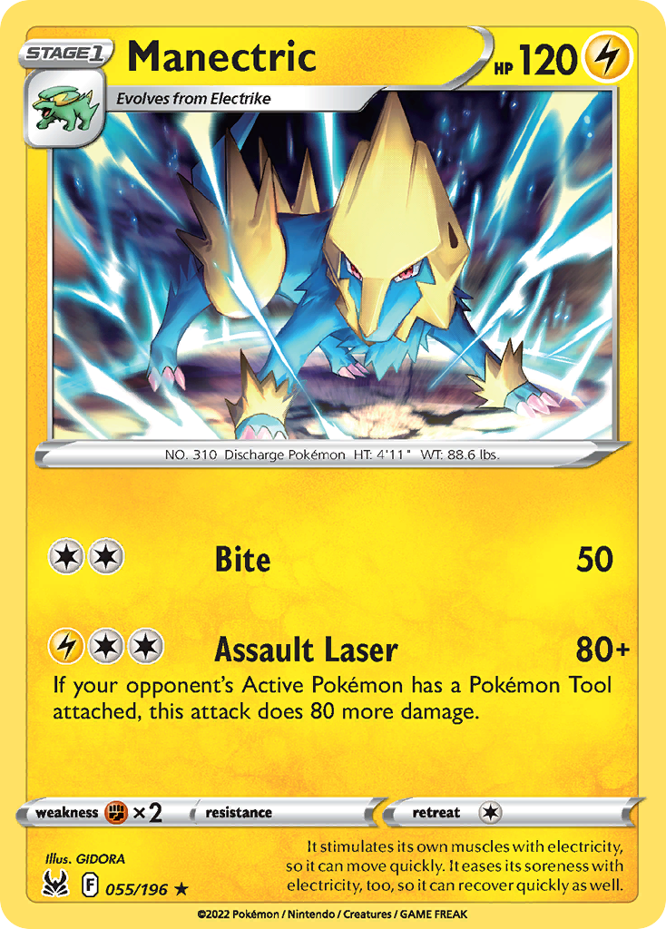 Manectric 055/196 Rare Lost Origin