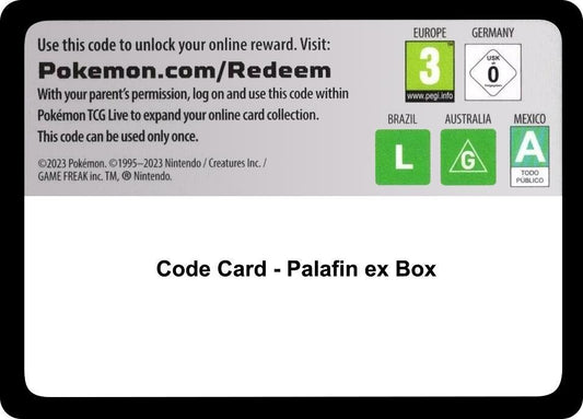Code Card - Palafin ex Box Code Card Miscellaneous Cards & Products Pokémon card