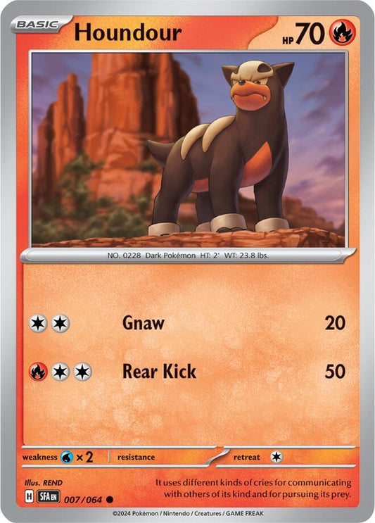 Houndour 007/064 Common Shrouded Fable Pokémon card